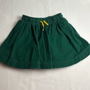 Mini Boden Green Corduroy Floral Kids Skirt - Multicolor